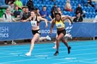 Leah Moore beats Susanna Banjo in the 200 metres at the Scottish Championships, Scotstoun  Stadium, Glasgow.